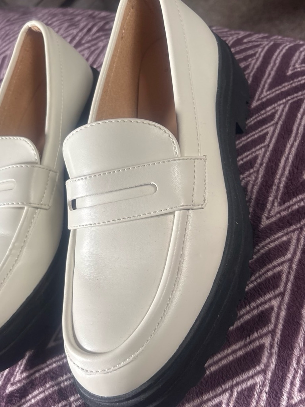 a new day White Platform Penny Loafers for Men